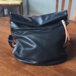 Black backpack purse